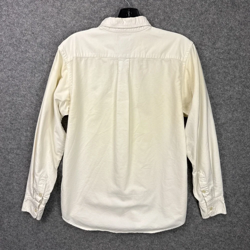 Ralph Lauren Boys Button Down Shirt Size 20 Off-White Cotton Oxford Pony Logo